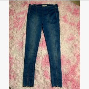 FP Dark Raw Hem Denim Legging